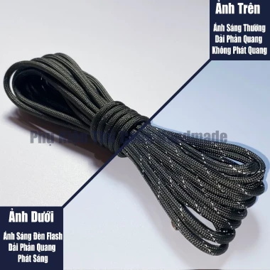 Dây dù sinh tồn paracord 550lbs 4mm phản quang 5m giá rẻ chỉ 25k 18 Dây dù sinh tồn paracord 550lbs 4mm phản quang 5m giá rẻ chỉ 25k 18