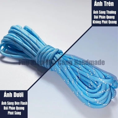 Dây dù sinh tồn paracord 550lbs 4mm phản quang 5m giá rẻ chỉ 25k 20 Dây dù sinh tồn paracord 550lbs 4mm phản quang 5m giá rẻ chỉ 25k 20