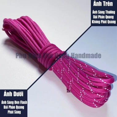 Dây dù sinh tồn paracord 550lbs 4mm phản quang 5m giá rẻ chỉ 25k 23 Dây dù sinh tồn paracord 550lbs 4mm phản quang 5m giá rẻ chỉ 25k 23