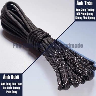 Dây dù sinh tồn paracord 550lbs 4mm phản quang 5m giá rẻ chỉ 25k 25 Dây dù sinh tồn paracord 550lbs 4mm phản quang 5m giá rẻ chỉ 25k 25