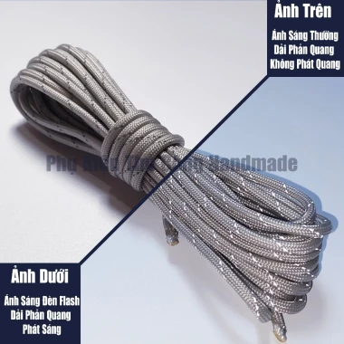 Dây dù sinh tồn paracord 550lbs 4mm phản quang 5m giá rẻ chỉ 25k 27 Dây dù sinh tồn paracord 550lbs 4mm phản quang 5m giá rẻ chỉ 25k 27