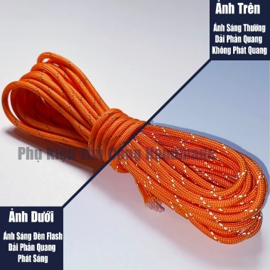 Dây dù sinh tồn paracord 550lbs 4mm phản quang 5m giá rẻ chỉ 25k 28 Dây dù sinh tồn paracord 550lbs 4mm phản quang 5m giá rẻ chỉ 25k 28