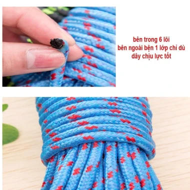 Dây Phơi Đồ Cắm Trại Cuộn 5m - Dựng Lều Siêu Cứng, Giá Chỉ 12000đ 3 Dây Phơi Đồ Cắm Trại Cuộn 5m - Dựng Lều Siêu Cứng, Giá Chỉ 12000đ 3