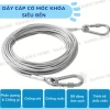 Dây Phơi Quần Áo Cáp Thép Không Gỉ 4.6m Có Móc Khóa 2 Đầu, Bọc Vinyl Chống Gỉ Chịu Lực Cao, Treo Đồ Trong Nhà Ngoài Trời 2