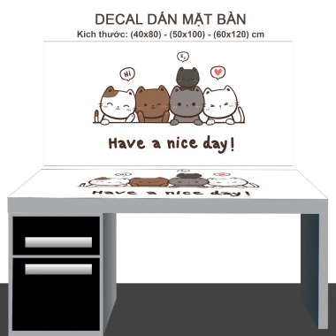 Decal Dán Bàn Học Chống Nước Cho Học Sinh - Giảm 10% Chỉ 50k - THUTHAODECOR 13