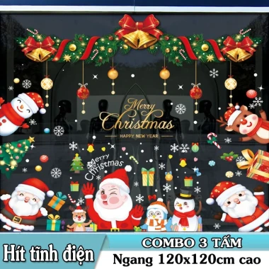 Decal Noel Giáng Sinh Dán Kính Cửa Lớn - Tĩnh Điện Không Keo - Combo Trang Trí Noel 2026 Giá Chỉ 54k 30 Decal Noel Giáng Sinh Dán Kính Cửa Lớn - Tĩnh Điện Không Keo - Combo Trang Trí Noel 2026 Giá Chỉ 54k 30