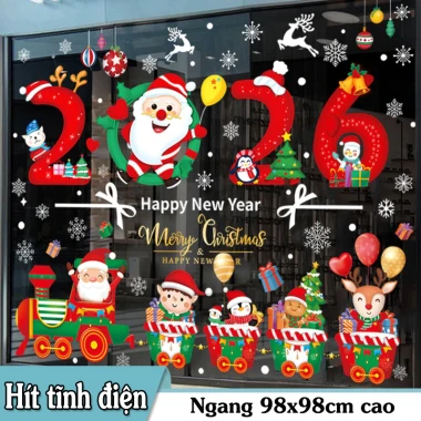 Decal Noel Giáng Sinh Dán Kính Cửa Lớn - Tĩnh Điện Không Keo - Combo Trang Trí Noel 2026 Giá Chỉ 54k 60 Decal Noel Giáng Sinh Dán Kính Cửa Lớn - Tĩnh Điện Không Keo - Combo Trang Trí Noel 2026 Giá Chỉ 54k 60