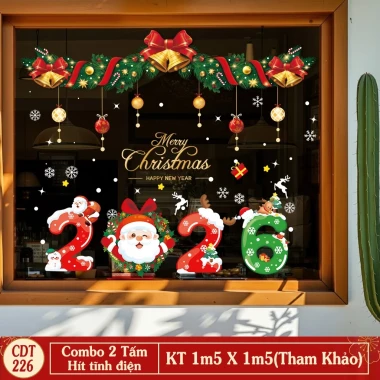 Decal Noel Giáng Sinh Dán Kính Cửa Lớn - Tĩnh Điện Không Keo - Combo Trang Trí Noel 2026 Giá Chỉ 54k 75 Decal Noel Giáng Sinh Dán Kính Cửa Lớn - Tĩnh Điện Không Keo - Combo Trang Trí Noel 2026 Giá Chỉ 54k 75