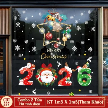 Decal Noel Giáng Sinh Dán Kính Cửa Lớn - Tĩnh Điện Không Keo - Combo Trang Trí Noel 2026 Giá Chỉ 54k 76 Decal Noel Giáng Sinh Dán Kính Cửa Lớn - Tĩnh Điện Không Keo - Combo Trang Trí Noel 2026 Giá Chỉ 54k 76