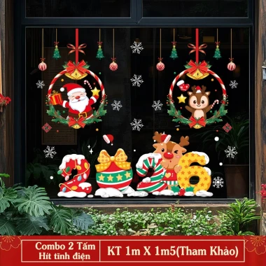 Decal Noel Giáng Sinh Dán Kính Cửa Lớn - Tĩnh Điện Không Keo - Combo Trang Trí Noel 2026 Giá Chỉ 54k 81 Decal Noel Giáng Sinh Dán Kính Cửa Lớn - Tĩnh Điện Không Keo - Combo Trang Trí Noel 2026 Giá Chỉ 54k 81