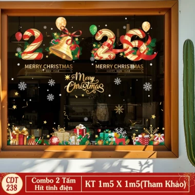 Decal Noel Giáng Sinh Dán Kính Cửa Lớn - Tĩnh Điện Không Keo - Combo Trang Trí Noel 2026 Giá Chỉ 54k 87 Decal Noel Giáng Sinh Dán Kính Cửa Lớn - Tĩnh Điện Không Keo - Combo Trang Trí Noel 2026 Giá Chỉ 54k 87
