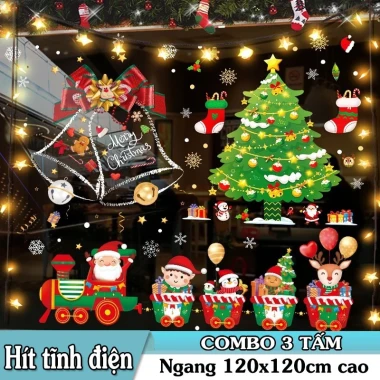 Decal Noel Giáng Sinh Dán Kính Cửa Lớn - Tĩnh Điện Không Keo - Combo Trang Trí Noel 2026 Giá Chỉ 54k 101 Decal Noel Giáng Sinh Dán Kính Cửa Lớn - Tĩnh Điện Không Keo - Combo Trang Trí Noel 2026 Giá Chỉ 54k 101