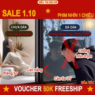 Decal phản quang nhìn 1 chiều chống nắng tia UV, giá rẻ chỉ 13.5k - Mua ngay! 2