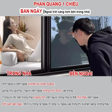 Decal phản quang nhìn 1 chiều chống nắng tia UV, giá rẻ chỉ 13.5k - Mua ngay! 6