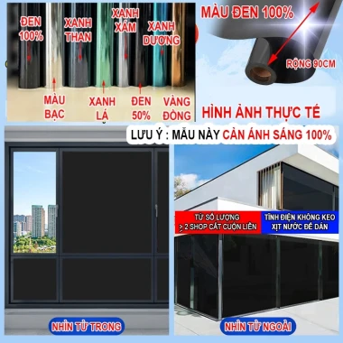 Decal phản quang nhìn 1 chiều chống nắng tia UV, giá rẻ chỉ 13.5k - Mua ngay! 13