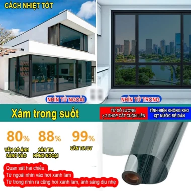 Decal phản quang nhìn 1 chiều chống nắng tia UV, giá rẻ chỉ 13.5k - Mua ngay! 15