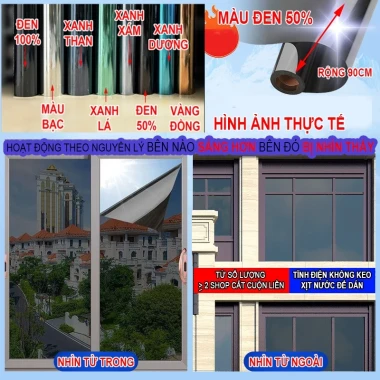 Decal phản quang nhìn 1 chiều chống nắng tia UV, giá rẻ chỉ 13.5k - Mua ngay! 26