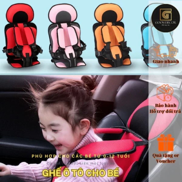Hình ảnh sản phẩm Đệm Ghế Ô Tô Cho Bé 0-8 Tuổi - Đai An Toàn Trẻ Em Xe Hơi Giá Rẻ