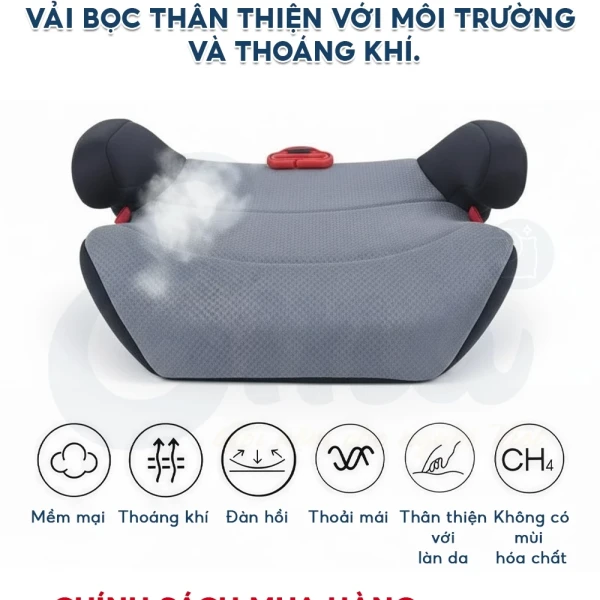Hình ảnh sản phẩm Đệm nâng ghế ô tô EMA trẻ 3-12 tuổi – Tuân luật an toàn, không lo phạt, giá 495.000