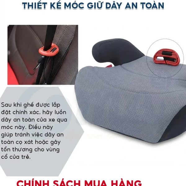 Hình ảnh sản phẩm Đệm nâng ghế ô tô EMA trẻ 3-12 tuổi – Tuân luật an toàn, không lo phạt, giá 495.000