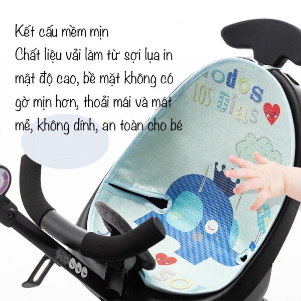 Hình ảnh sản phẩm Đệm ngồi xe đẩy Baobaohao V5B-V13-V8-V9-V18 điều hoà thoáng mát, ưu đãi 79k