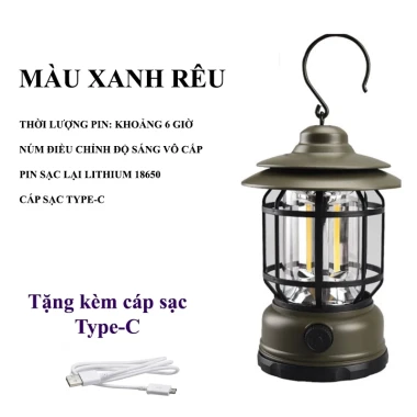 Đèn Bão Camping LED Sạc Tích Điện 5W - Chiếu Sáng 5-6 Tiếng - Giá Cực Tốt 74000đ 9
