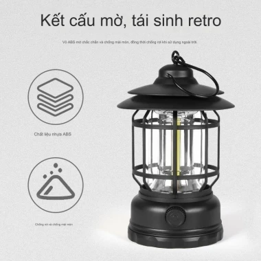 Đèn Cắm Trại Dã Ngoại Du Lịch Sạc USB 1200mAh VCP Camping Ánh Sáng Vàng Tiết Kiệm 36k 3 Đèn Cắm Trại Dã Ngoại Du Lịch Sạc USB 1200mAh VCP Camping Ánh Sáng Vàng Tiết Kiệm 36k 3