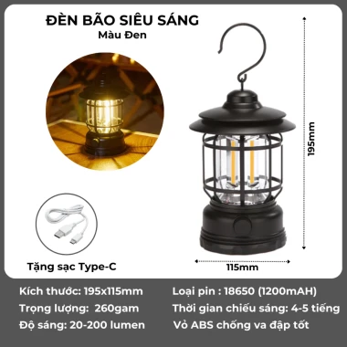 Đèn Cắm Trại Dã Ngoại Du Lịch Sạc USB 1200mAh VCP Camping Ánh Sáng Vàng Tiết Kiệm 36k 12 Đèn Cắm Trại Dã Ngoại Du Lịch Sạc USB 1200mAh VCP Camping Ánh Sáng Vàng Tiết Kiệm 36k 12