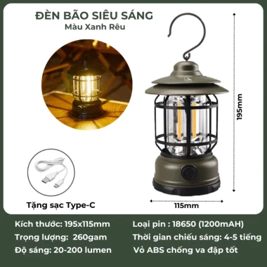 Đèn Cắm Trại Dã Ngoại Du Lịch Sạc USB 1200mAh VCP Camping Ánh Sáng Vàng Tiết Kiệm 36k 13 Đèn Cắm Trại Dã Ngoại Du Lịch Sạc USB 1200mAh VCP Camping Ánh Sáng Vàng Tiết Kiệm 36k 13