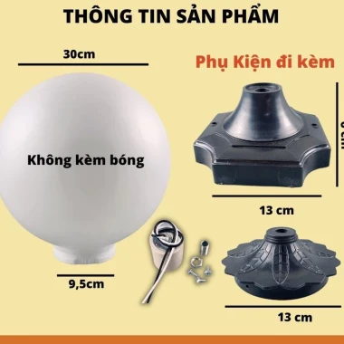 Đèn Cổng Hình Tròn Chống Nước, Va Đập - LED Tiết Kiệm 110000đ 5