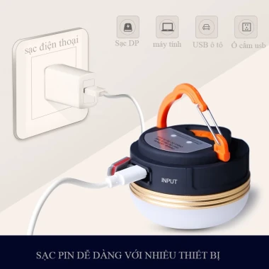 Đèn Led Cắm Trại Gọn Nhẹ Sạc USB - Đèn Dã Ngoại Camping Giá Rẻ BB8223 5 Đèn Led Cắm Trại Gọn Nhẹ Sạc USB - Đèn Dã Ngoại Camping Giá Rẻ BB8223 5