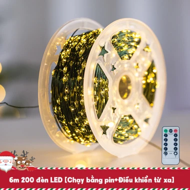 Đèn Led Hạt Gạo Dây Đồng Xanh Giáng Sinh 3m 6m 9m - Trang Trí Cây Thông Noel Giá CỰC SỐC 49K! 12