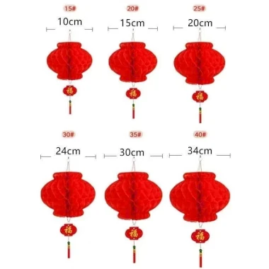 Đèn Lồng Đỏ Chữ Phúc Trang Trí Tết Nguyên Đán Chống Nước - Combo 100 Đèn Giá Rẻ 45k 6