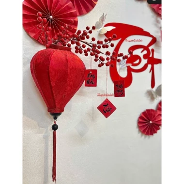 Đèn Lồng Hội An Cao Cấp Gấm Trang Trí Tết Giảm Giá 259k - Đồ Decor Tết Sang Trọng 6