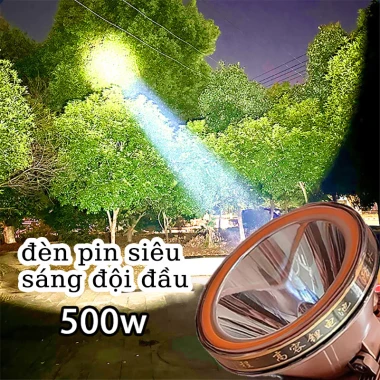 Đèn Pin Đội Đầu Siêu Sáng 500W Chống Nước Sạc Lại Giá Rẻ 44900đ 2