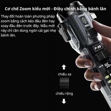 Đèn Pin F35 LED Zoom Siêu Sáng, Còi Báo Động, Cắt Dây An Toàn, 6 Chế Độ, IPX7 - Giá 159.000 VND
