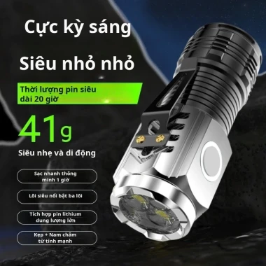 Đèn Pin Siêu Sáng 5 Trong 1 LED - Chiếu Sáng Mạnh, Thiết Kế Nhỏ Gọn, Giá Chỉ 124k 3