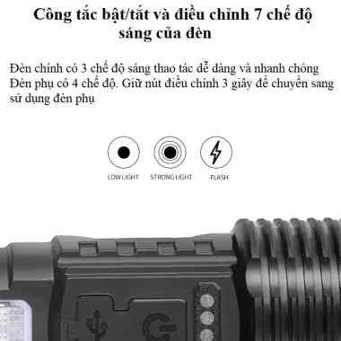 Đèn Pin Siêu Sáng Corisu A76 Chiếu Xa 500m Chống Nước 7 Chế Độ Tiện Lợi Giá Rẻ 7 Đèn Pin Siêu Sáng Corisu A76 Chiếu Xa 500m Chống Nước 7 Chế Độ Tiện Lợi Giá Rẻ 7