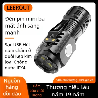 Đèn Pin Siêu Sáng LEEROUT Cổng Sạc Lại Ngoài Trời Zoom Giá Rẻ 36.999đ 4