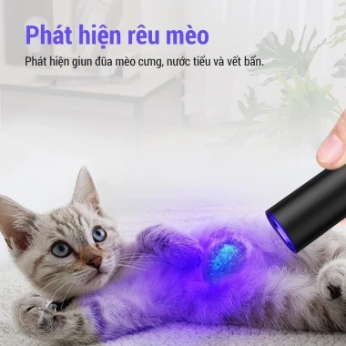 Đèn pin UV cực tím chuyên dụng thiết kế nhỏ gọn, nhận biết hóa chất, đồ giả, phát hiện nấm mốc 8 Đèn pin UV cực tím chuyên dụng thiết kế nhỏ gọn, nhận biết hóa chất, đồ giả, phát hiện nấm mốc 8