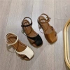 Dép sandal da bít nửa mũi phong cách mới, form rộng, giảm 20% giá 108.000đ
