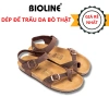 Dép Sandal Da Bò Quai Chéo Đế Trấu Xăng Đan Học Sinh Xỏ Ngón Bioline D14 290k
