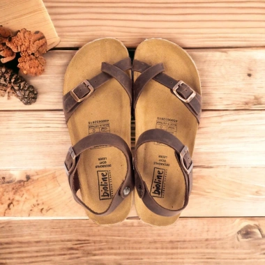 Dép Sandal Da Bò Quai Chéo Đế Trấu Xăng Đan Học Sinh Xỏ Ngón Bioline D14 290k 3