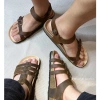 Dép Sandal Da Bò Quai Chéo Đế Trấu Xăng Đan Học Sinh Xỏ Ngón Bioline D14 290k 6