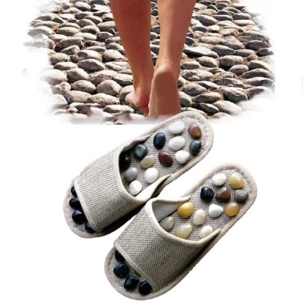 Hình ảnh sản phẩm Dép sỏi tự nhiên massage huyệt chân - đi trong nhà, ngoài đường, sức khỏe, giá 119.999