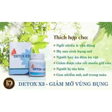 Detox x3 giảm cân D7 - Thanh lọc cơ thể, giảm cân, vóc dáng săn chắc, chỉ 450k