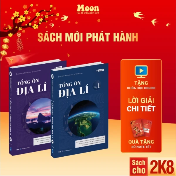 Hình ảnh sản phẩm Địa lí 12 Chương trình mới : Sách Tổng ôn Địa Lí ôn thi thpt quốc gia 2026, đánh giá năng lực moonbook