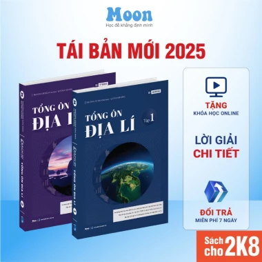 Địa lí 12 Chương trình mới : Sách Tổng ôn Địa Lí ôn thi thpt quốc gia 2026, đánh giá năng lực moonbook 10 Địa lí 12 Chương trình mới : Sách Tổng ôn Địa Lí ôn thi thpt quốc gia 2026, đánh giá năng lực moonbook 10