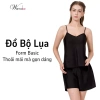 Đồ bộ mặc nhà WANNABE đồ đùi nữ quần sọt áo 2 dây basic đơn giản thoải mái chăm sóc giấc ngủ BS612