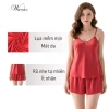 Đồ bộ mặc nhà WANNABE đồ đùi nữ quần sọt áo 2 dây basic đơn giản thoải mái chăm sóc giấc ngủ BS612 4